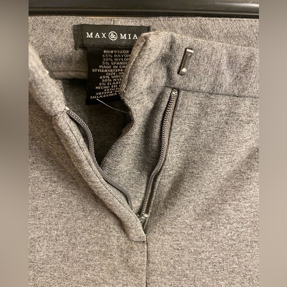 Max & Mia Women Capri Dress Stretch Pants Grey XL - Picture 4 of 6